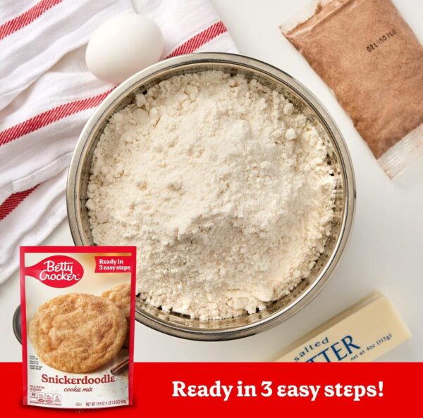 Betty Crocker Snickerdoodle Cookies, Cookie Baking Mix, 17.9 oz (Pack of 10) - Image 2