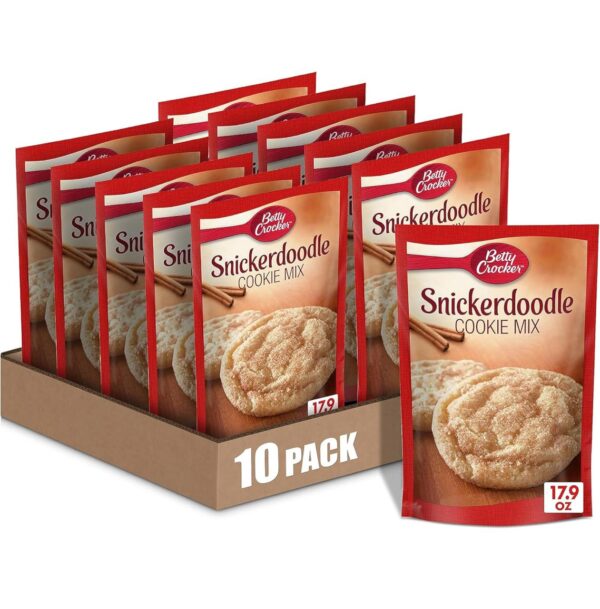Betty Crocker Snickerdoodle Cookies, Cookie Baking Mix, 17.9 oz (Pack of 10)